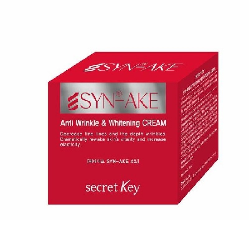 Secret Key syn-ake Anti Wrinkle Whitening Eye Cream крем для кожи вокруг глаз антивозрастной. Syn ake крем змеиным